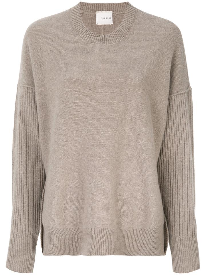 Fine Edge Round Neck Jumper - Nude & Neutrals