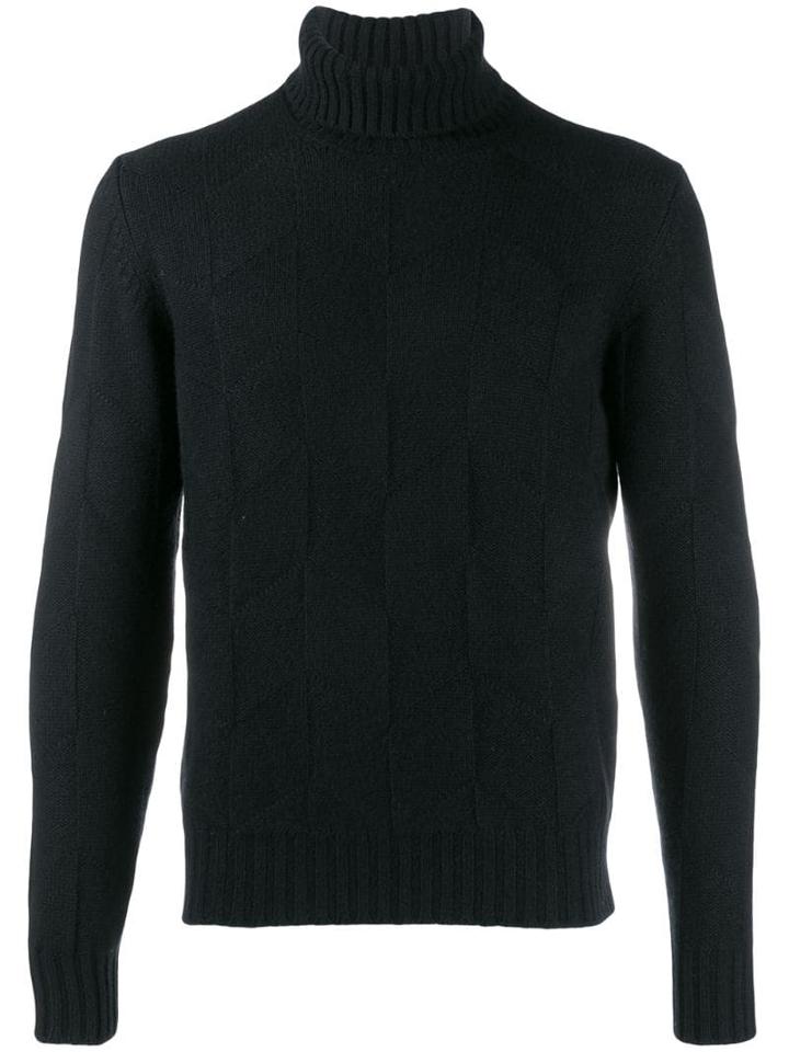 Barba Turtleneck Jumper - Black
