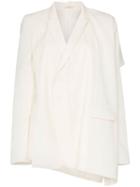 Unravel Project Asymmetric Layered Cape-detail Blazer - Neutrals