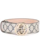 Gucci Gg Supreme Belt, Women's, Size: 80, Nude/neutrals, Leather/polyurethane