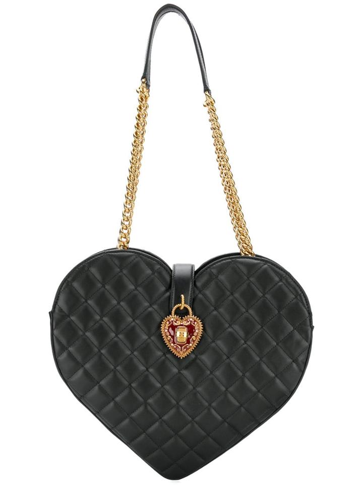 Dolce & Gabbana Quilted Love Heart Bag - Black