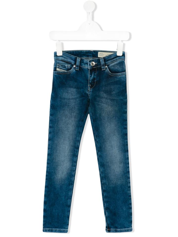 Diesel Kids - Skinzee Jeans - Kids - Cotton/polyamide/spandex/elastane - 10 Yrs, Blue