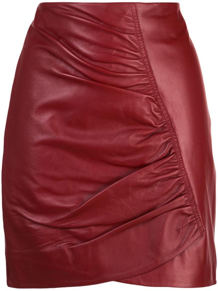 Robert Rodriguez Studio Taylor Ruched Short Skirt - Red