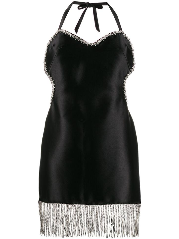 Giuseppe Di Morabito Strass Fringe Dress - Black