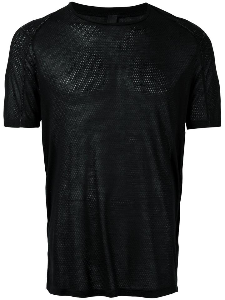 Tom Rebl - Semi-sheer T-shirt - Men - Modal/viscose - Xl, Black, Modal/viscose