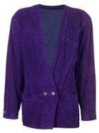 Versace Vintage Double Breasted Jacket - Pink & Purple