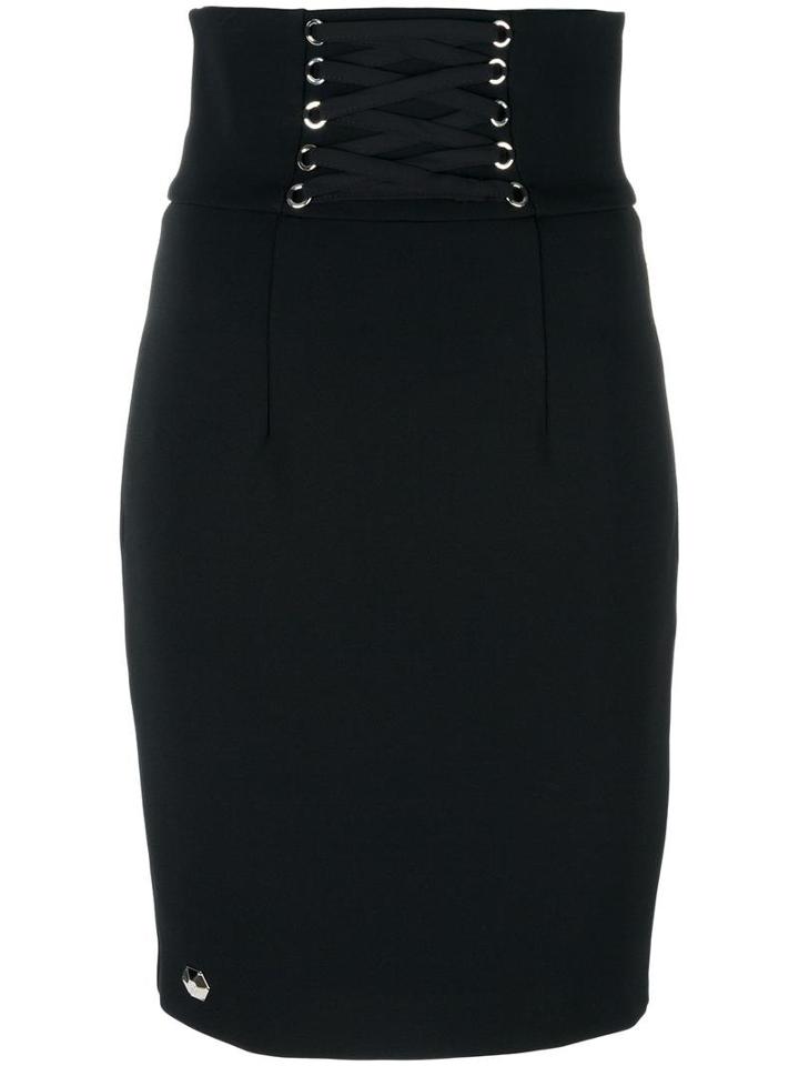 Philipp Plein Pepper Pencil Skirt, Women's, Size: Small, Black, Acetate/viscose/spandex/elastane