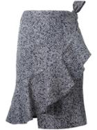 Goen.j Ruffled Skirt, Women's, Size: Small, Grey, Polyester