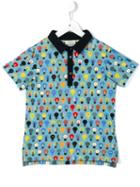 Fendi Kids Lightbulb Print Polo Shirt, Boy's, Size: 10 Yrs, Blue