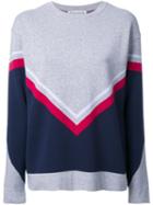 Être Cécile 'chevron Stripe Boyfriend' Sweatshirt, Women's, Size: Xs, Grey, Polyester/viscose