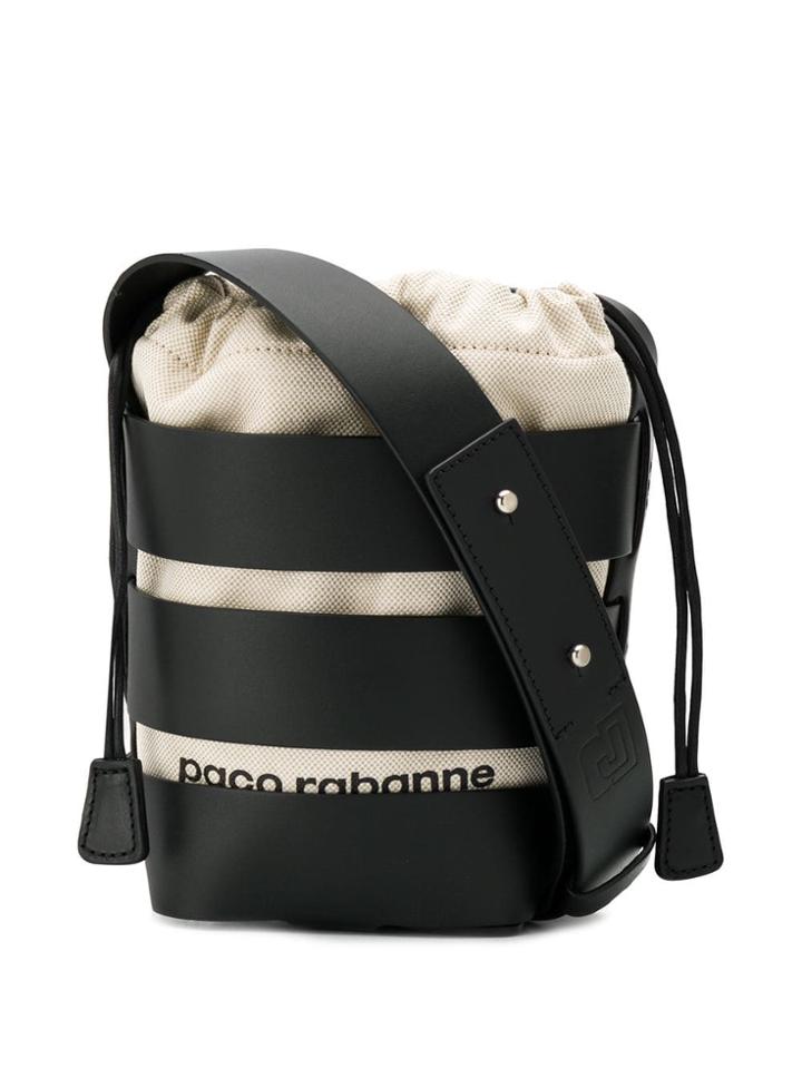 Paco Rabanne Strappy Bucket Bag - Black