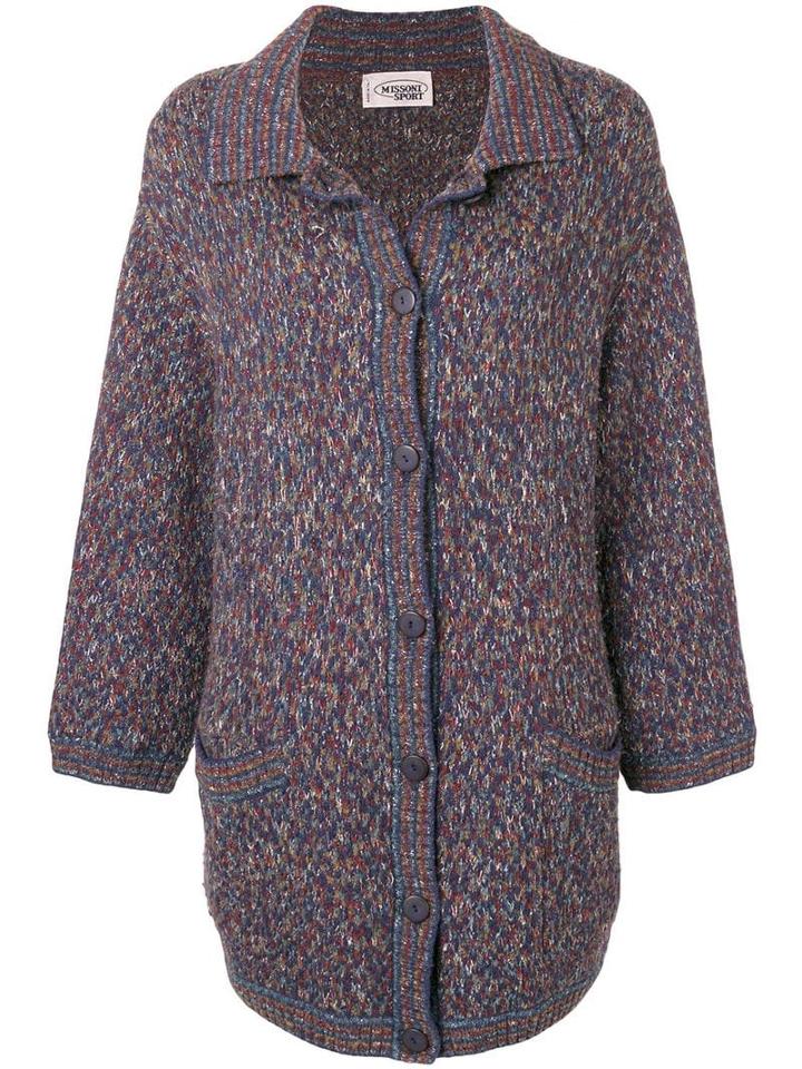 Missoni Pre-owned 1990's Button Cardi-coat - Blue