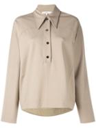 Tibi Stretch Knit Oversized Top - Neutrals