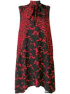 Givenchy Abstract Graphic Print Dress - Red