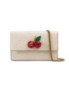 Gucci Gucci Signature Mini Bag With Cherries - White