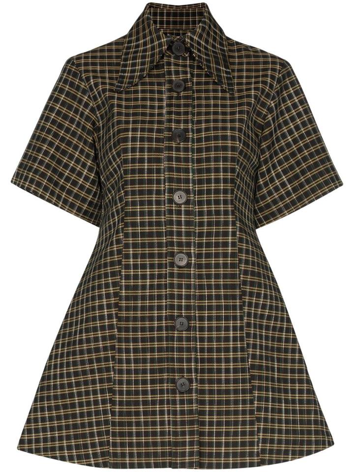 Beaufille Piper Checked Shirt Dress - Brown