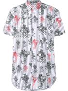 Comme Des Garçons Shirt Printed Striped Shortsleeved Shirt -