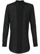 Julius Sheer Panelled Shirt, Men's, Size: 3, Black, Silk/cotton