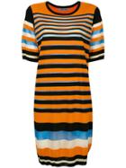 Henrik Vibskov Multi-stripe T-shirt Dress - Yellow & Orange