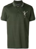 Alexander Mcqueen Dancing Skeleton Polo Shirt - Green