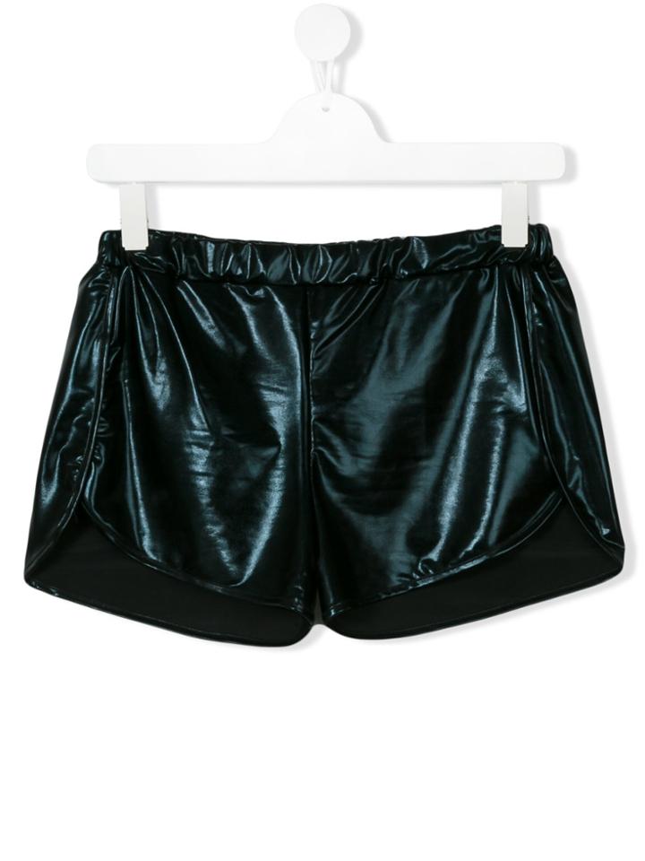 Andorine Glossy Running Shorts - Black