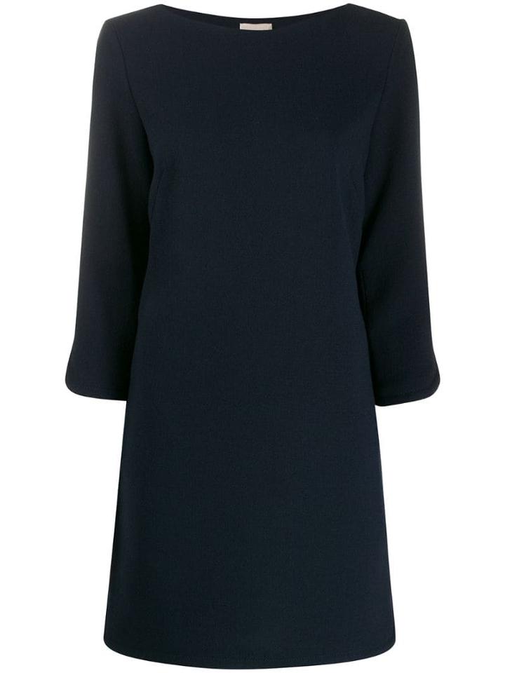 L'autre Chose Plain Shift Dress - Blue
