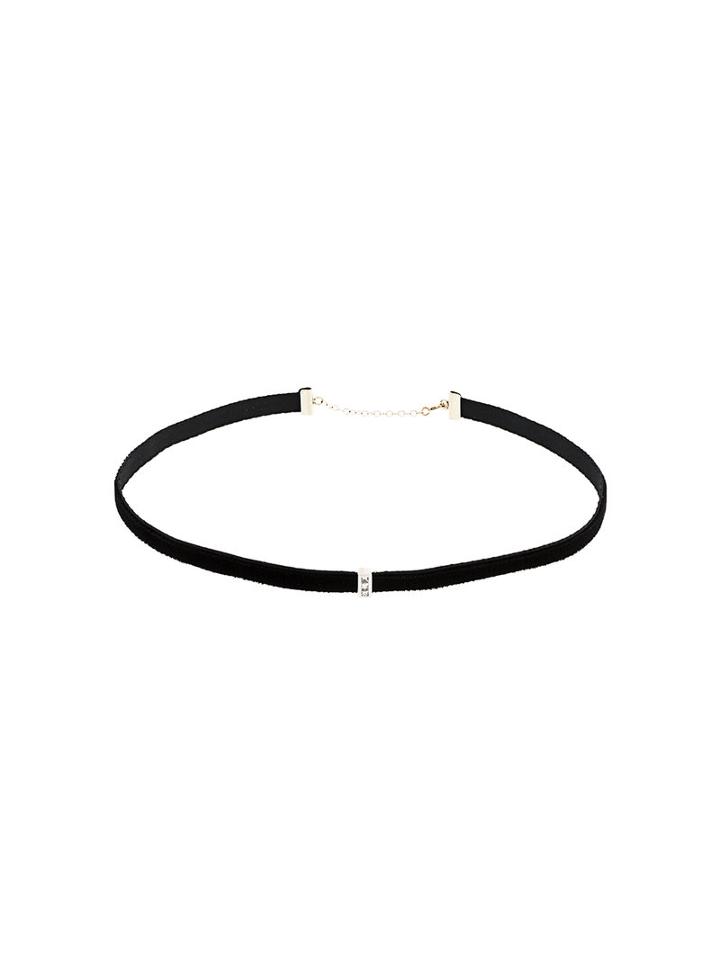 Sarah Noor Velvet Choker Necklace, Women's, Size: 1, Black