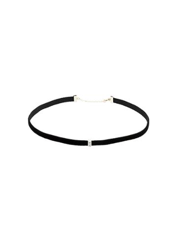 Sarah Noor Velvet Choker Necklace, Women's, Size: 1, Black