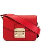 Furla Fold-over Closure Shoulder Bag, Women's, Red, Leather