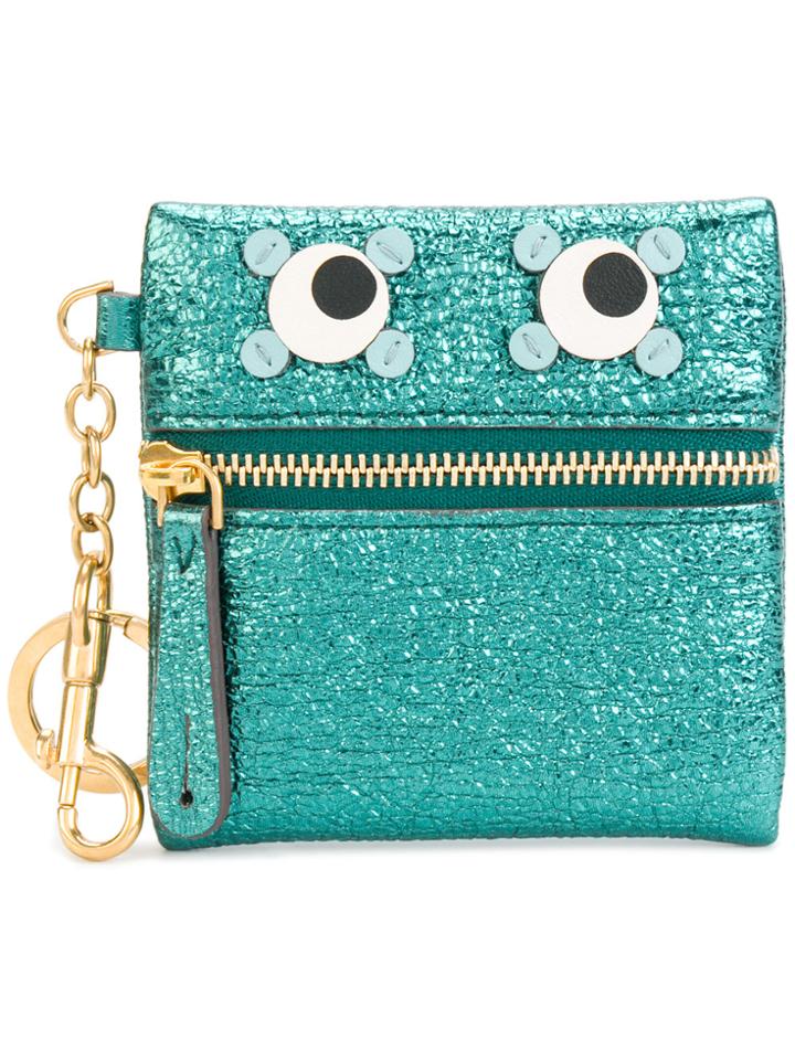 Anya Hindmarch Circulus Eyes Metallic Coin Purse - Blue