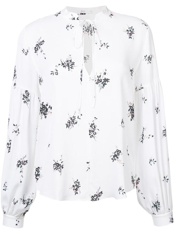 A.l.c. - Printed Shirt - Women - Silk - 8, White, Silk
