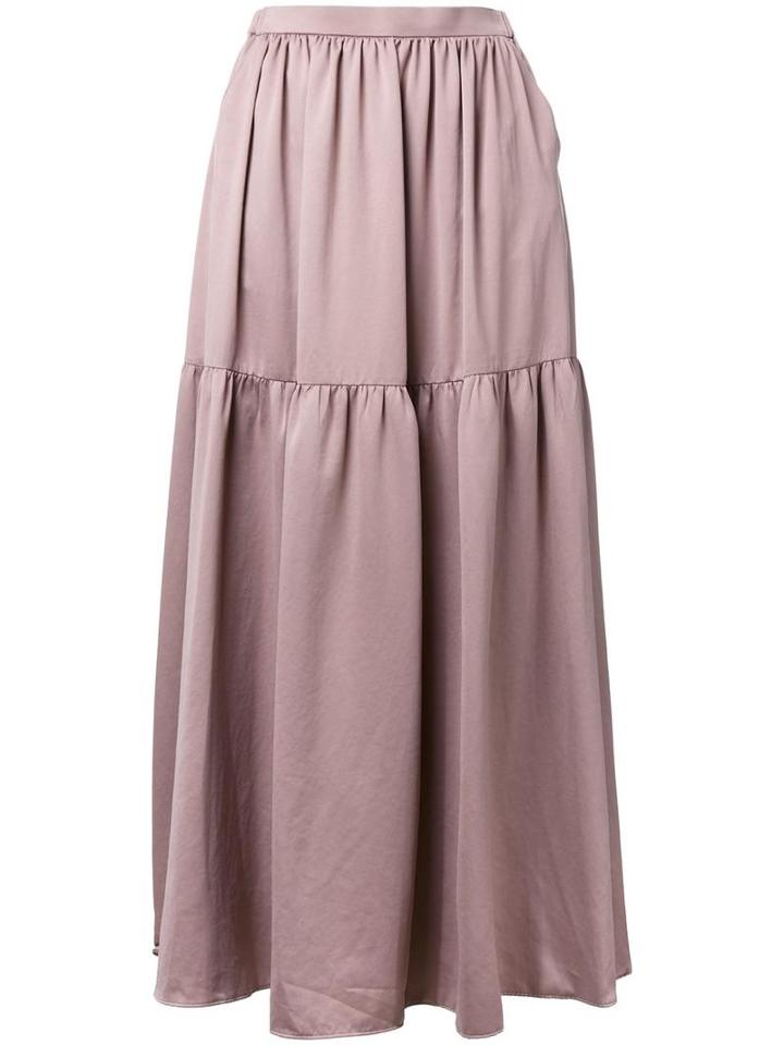Cityshop Long Gathered Skirt, Women's, Brown, Polyester