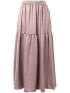 Cityshop Long Gathered Skirt, Women's, Brown, Polyester
