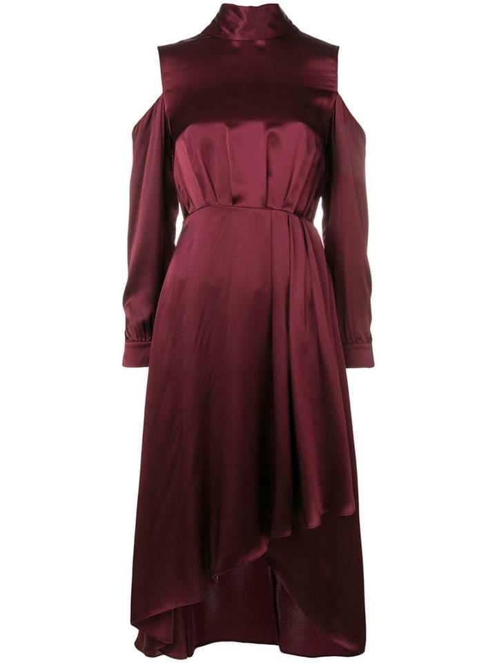 Diane Von Furstenberg Cold Shoulder Midi Dress - Red