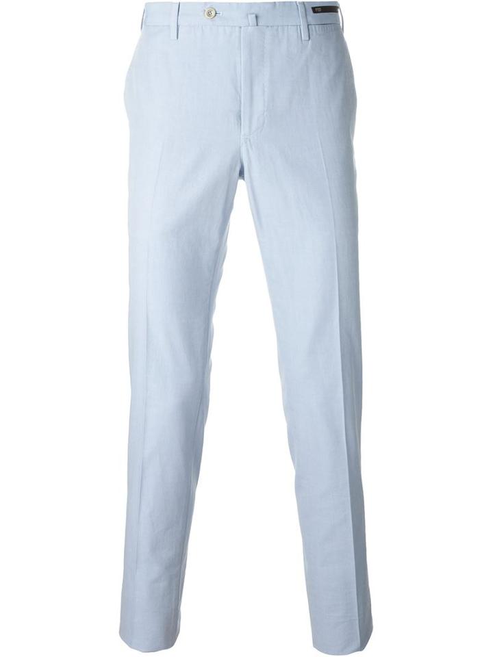 Pt01 Front Pleat Trousers, Men's, Size: 50, Blue, Cotton