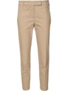 Brunello Cucinelli Cropped Trousers, Women's, Size: 44, Nude/neutrals, Cotton/spandex/elastane