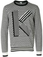 Kenzo - K Geometric Jumper - Men - Cotton/wool - S, Black, Cotton/wool