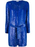 P.a.r.o.s.h. - Gughi Sequinned Jacket - Women - Viscose/pvc - L, Blue, Viscose/pvc