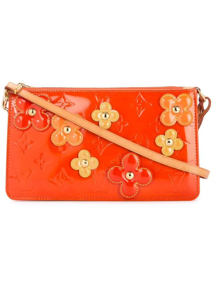 Louis Vuitton Vintage Vernis Flower Lexington Pouch - Orange