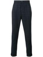 Etro Tweed Trousers, Men's, Size: 48, Blue, Wool/polyimide