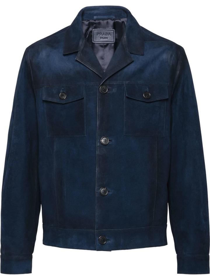 Prada Suede Jacket - Blue