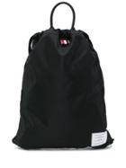Thom Browne Tri-colour Striped Backpack - Black