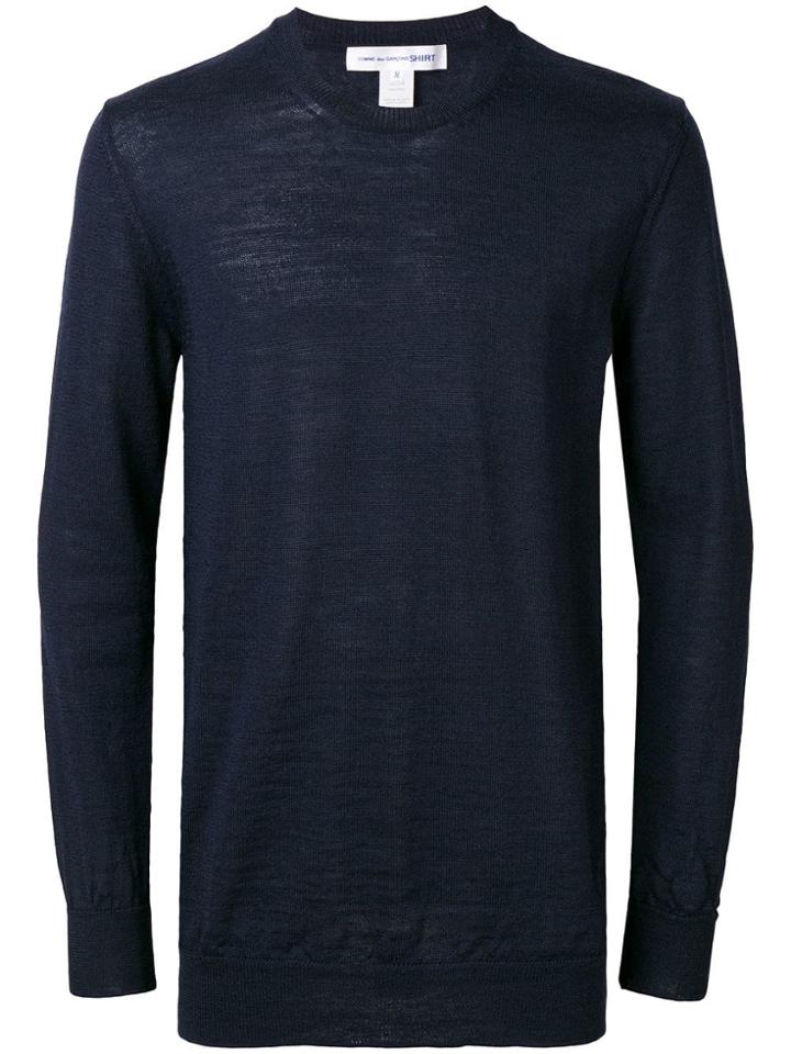 Comme Des Garçons Shirt Round Neck Jumper - Blue