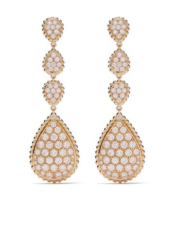 Boucheron 18kt Yellow Gold Serpent Bohème Diamond Pendant Earrings -