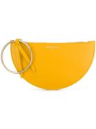 Sara Battaglia Half-moon Clutch Bag - Yellow & Orange