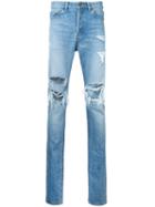 Hl Heddie Lovu - Distressed Straight Jeans - Men - Cotton - 32, Blue, Cotton