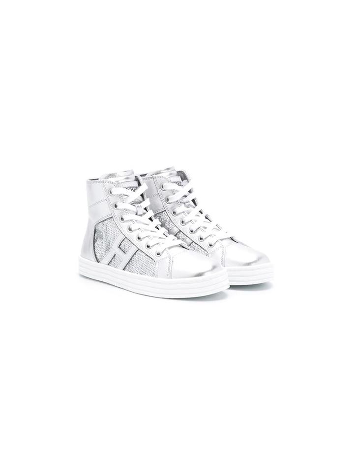 Hogan Kids R141 Hi-top Sneakers, Girl's, Size: 35, Grey
