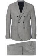 Tonello Micro-houndstooth Double Breasted Suit - Black