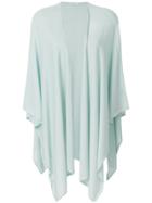 Agnona Longline Waterfall Cardigan - Blue