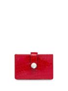 Miu Miu Crocodile-print Card Holder - Red